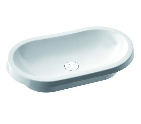 Marmorin Pia Umywalka nablatowa/wpuszczana w blat 62x36,1 cm biała PU070010620