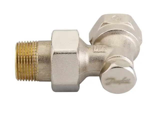 Danfoss RLV-S 20 Zawór odcinający kątowy KVS 2,20 mosiądz niklowany 003L0125