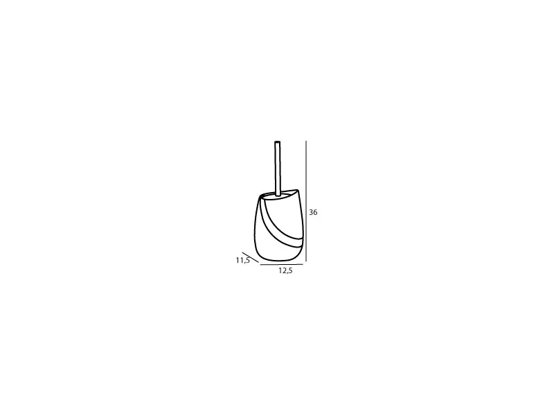 Gedy Stone Szczotka do WC Mokka 5033-29