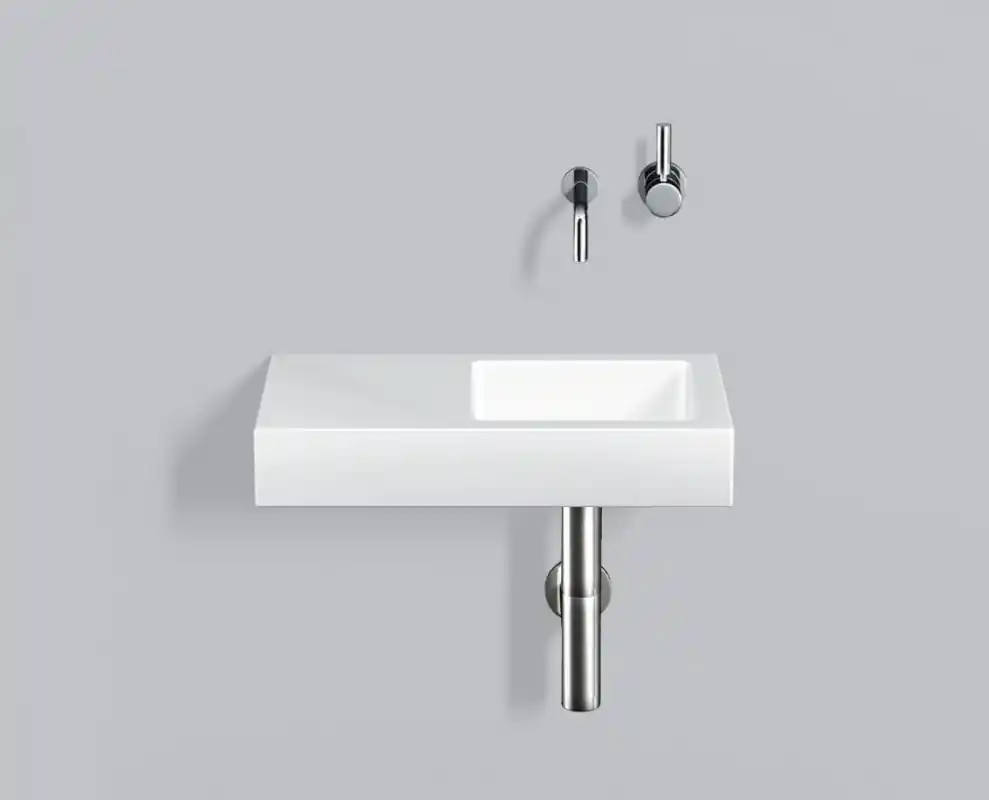 Alape WT.QS525.R Umywalka wisząca 52,5x32,5x9 cm prawa bez otworu na baterię biała 4274000000