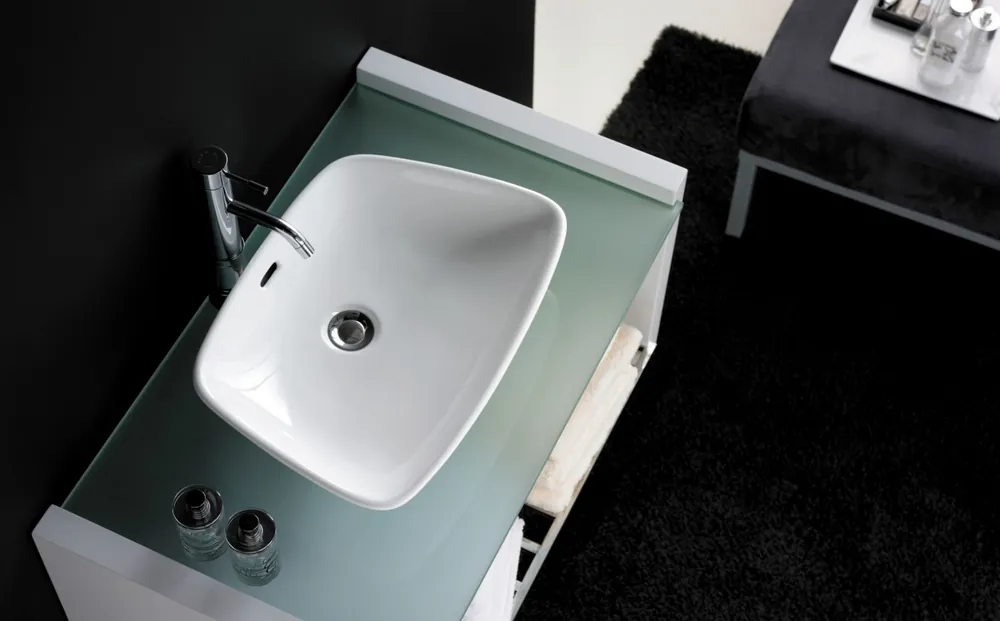 Bathco Anabel Umywalka nablatowa 50x36x11 cm biała 0091