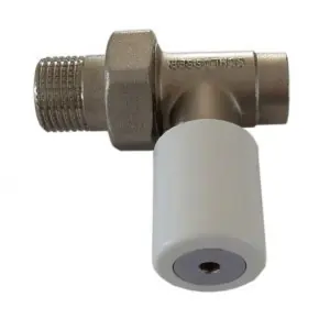 Schlosser DN15 zawór grzejnikowy z pokrętłem gładkim 1/2x15mm prosty do wlutowania 6014 00014