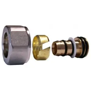 Schlooser złączka zaciskowa do rury z tworzywa sztucznego GW M22x1,5 - 16x2 RAL9005 602600003.RAL9005