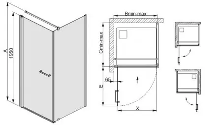 Sanplast Prestige KNDJ/PRIII Kabina prysznicowa narożna - 75/90/198 srebrny błyszczący szkło przezroczyste 600-073-0100-38-401