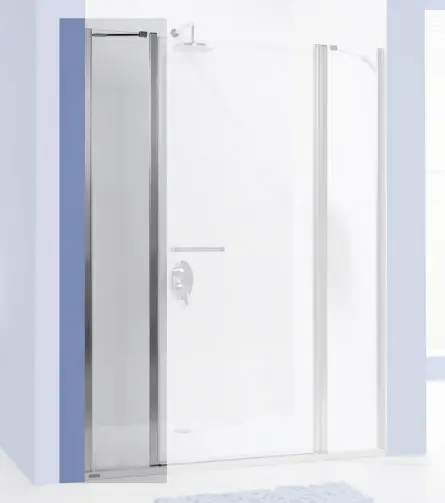 Sanplast Prestige SS2/PRIII Ścianka prysznicowa - 20/195 srebrny błyszczący szkło przezroczyste 600-073-1200-38-401