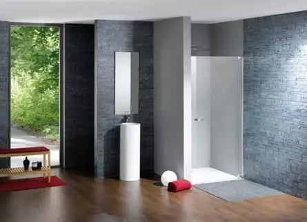 Huppe Studio Paris Elegance Drzwi skrzydłowe do wnęki - Mocowanie lewe 90/200 chrom mat Szkło Sand Plus Anti-Plaque PT0002E316