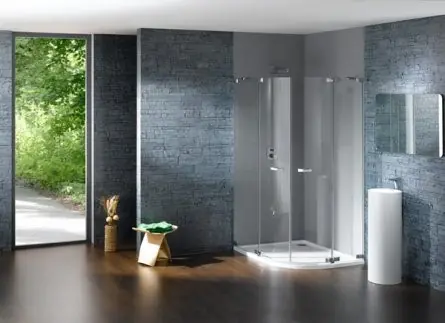 Huppe Studio Paris Elegance Kabina prysznicowa-drzwi skrzydłowe ze stałymi segmentami, 2-częściowe - na wymiar/55 chrom mat Szkło Sand Plus PR2209E315