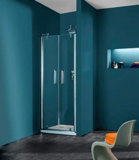 Huppe Refresh Pure Drzwi prysznicowe wahadłowe do wnęki - 100/194 Srebrny tytanowy Szkło przezroczyste 9P0904.084.321