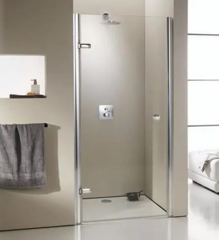Huppe Enjoy Elegance Drzwi skrzydłowe do wnęki - Mocowanie lewe 80/200 srebrny matowy Szkło przezroczyste 3T1801.087.321