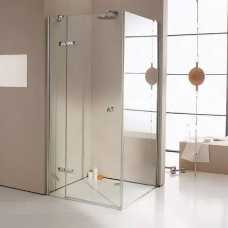 Huppe Enjoy Elegance Ściana boczna do drzwi skrzydłowychze stałym segmentem, montaż na brodziku - 70/200 chrom eloxal Szkło Privatima 3T1601.092.373