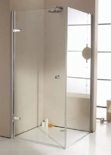 Huppe Enjoy Elegance Ścianka boczna do drzwi skrzydłowych, montaż na brodziku - 90/200 srebrny matowy Szkło Privatima Anti-Plaque 3T3003.087.375