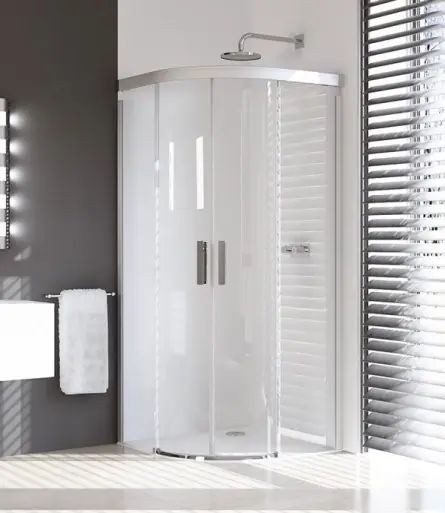 Huppe Design Pure Kabina prysznicowa, drzwi suwane - 90/90/200/50 Chrom eloxal/srebrny matowy Szkło Sand Plus 8P3018.H87.315