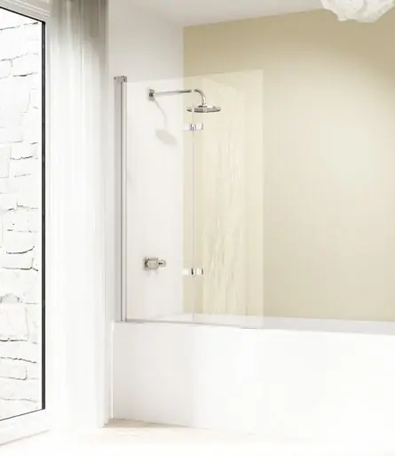 Huppe Design Elegance Parawan nawannowy drzwi skrzydłowe składane - Mocowanie lewe 100/150 chrom eloxal Szkło Intima 8E2301.092.373