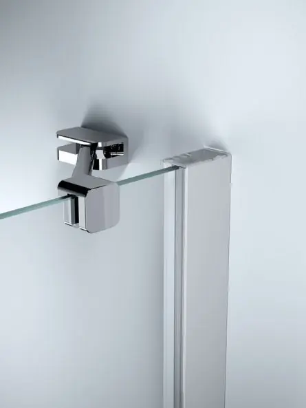 Huppe Design Elegance Ścianka boczna do drzwi skrzydłowych - 100/200 chrom eloxal Szkło Sand Plus Anti-Plaque 8E1014.092.316