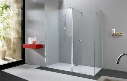 Huppe 501 Design Pure Drzwi skrzydłowe ze stałym segmentem do rozwiązań Walk-in - 140/200 chrom eloxal Szkło Intima 510891.092.373