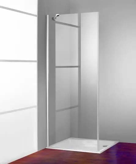 Huppe 501 Design Pure Ścianka prysznicowa boczna do drzwi skrzydłowych - 75/175 biały Szkło przezroczyste 510531.055.321
