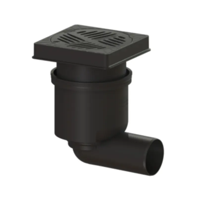 Kessel System 200 Wpust podwórzowy 25,8x25,8 cm czarny 67923B