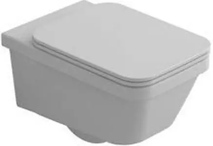 Hatria Erika Pro Q Toaleta WC 53x34,5 cm z kołnierzem biała YXJ001
