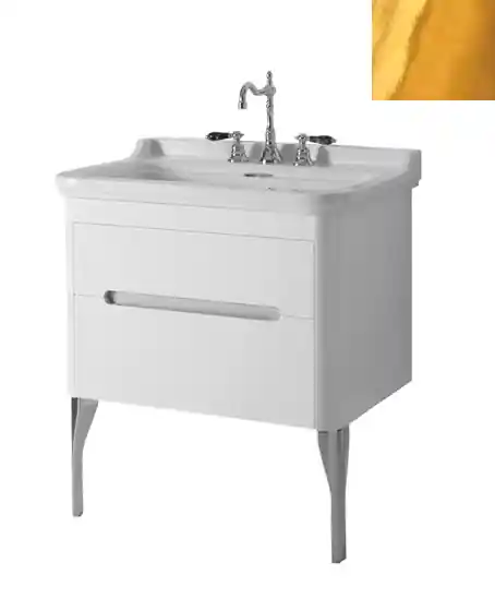 Kerasan Waldorf Para aluminiowych nóżek do szafki umywalkowej wiszącej złote 919491