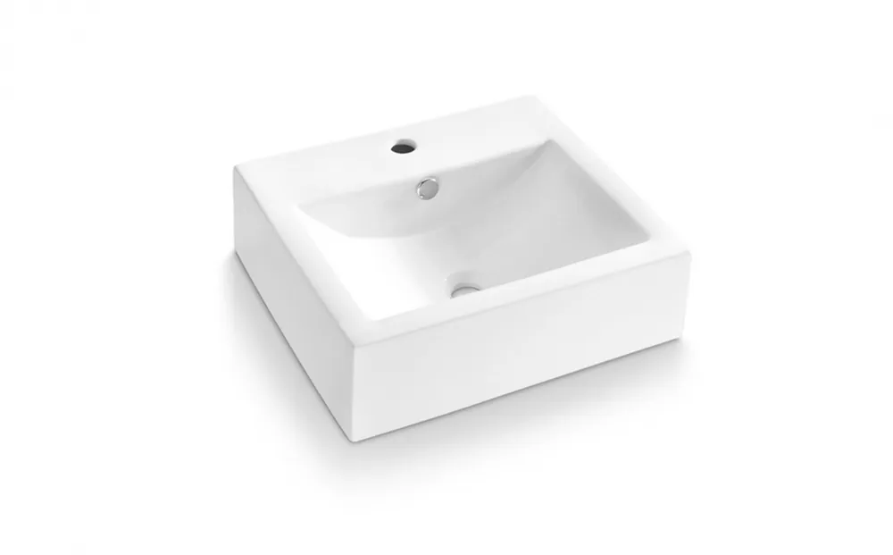 Bathco Bolonia A Umywalka nablatowa 51x45,5x15,5 cm szkliwiona biała 0010A