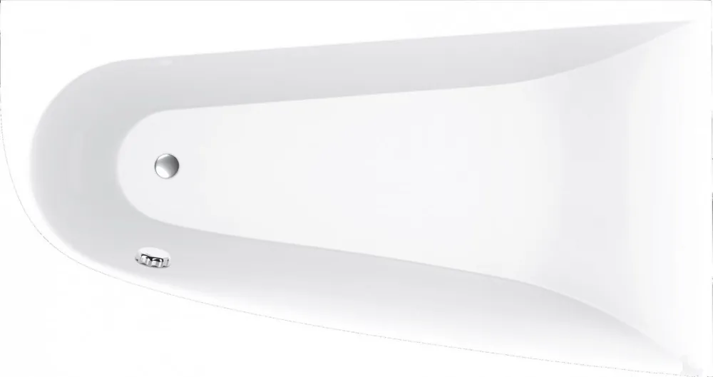 Vayer Boomerang Wanna asymetryczna 180x100 cm prawa biała 180.100.045.1-2.2.0.0