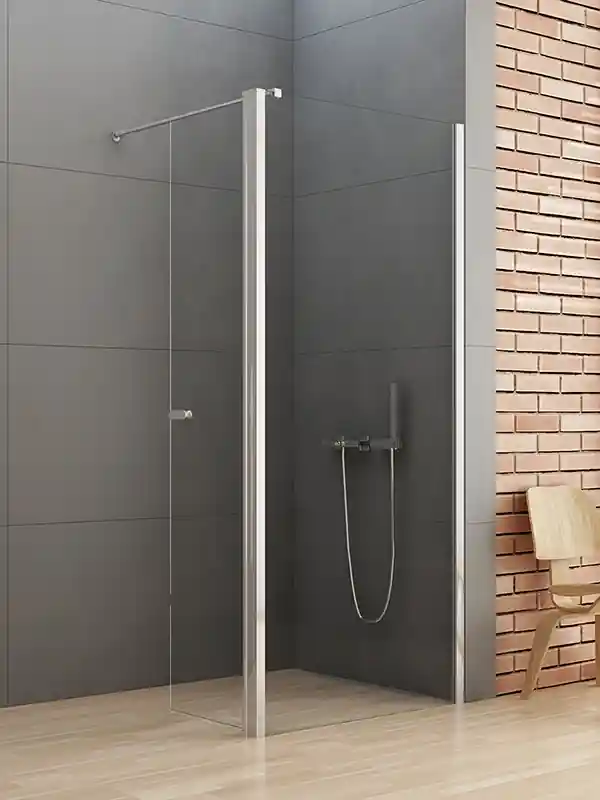 New Trendy New Soleo Walk-in Kabina prysznicowa prostokątna 80x195 cm z powłoką Active Shield profile chrom szkło przezroczyste K-0342