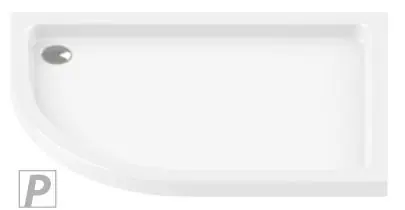 New Trendy Maxima Ultra Brodzik półokrągły 120x85x5,5 cm biały B-0337