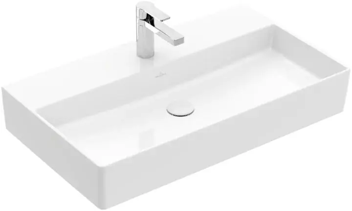 Villeroy & Boch Memento 2.0 Umywalka wisząca 80x47 cm z otworem na baterię bez przelewu z powłoką CeramicPlus weiss alpin 4A2281R1