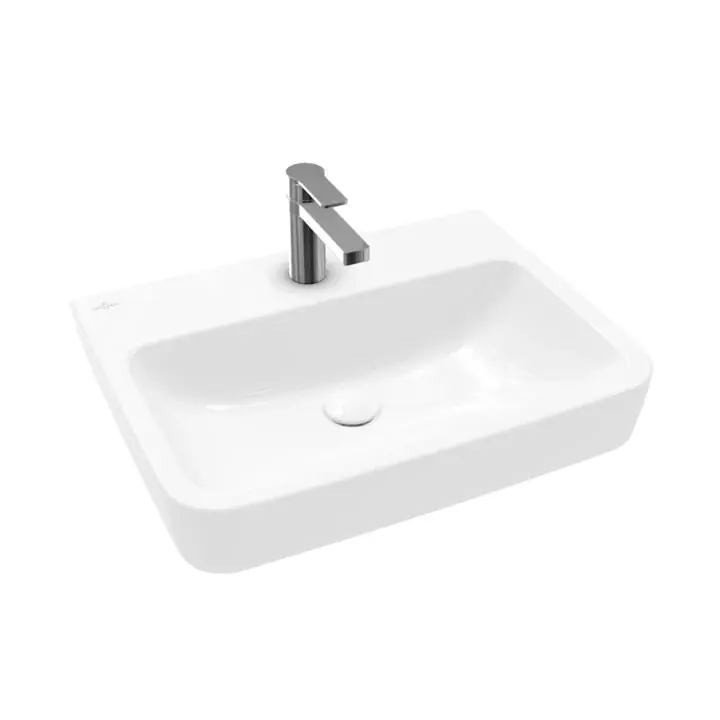 Villeroy & Boch O.novo Umywalka wisząca 60x46 cm z otworem na baterię bez przelewu z powłoką CeramicPlus weiss alpin 4A4161R1