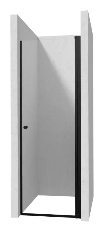 Deante Kerria Plus Drzwi prysznicowe wahadłowe 200x90 cm czarny mat KTSWN41P