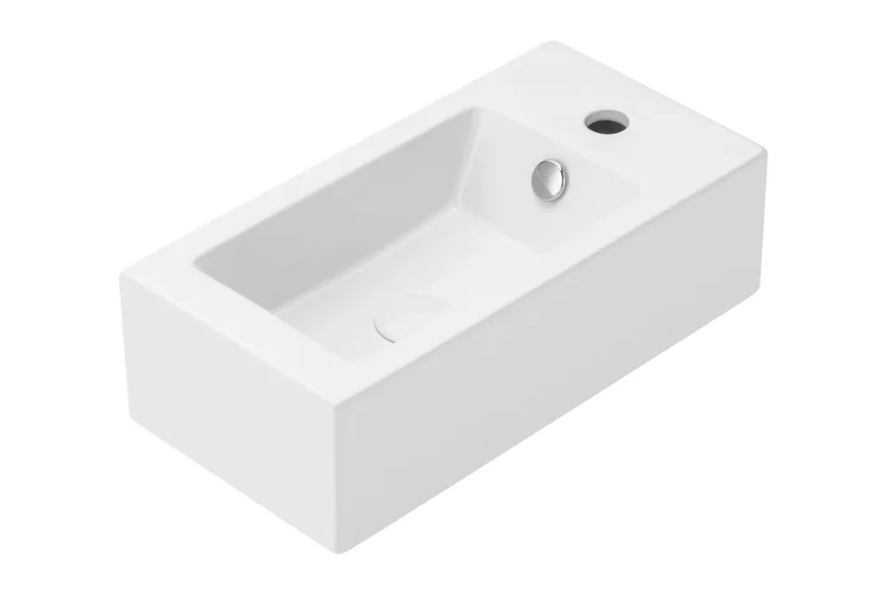 UpTrend Auris Umywalka wisząca lub nablatowa 50x25,5 cm biały połysk TR4127A