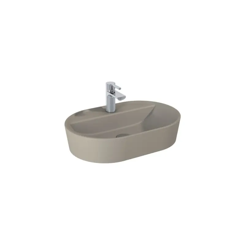 Elita Babette Umywalka nablatowa 61,2x41,2 cm ceram fume matt 146041/RE040620017020