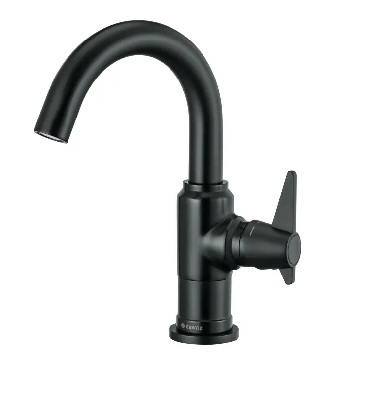 Deante Temisto Bateria umywalkowa czarny mat BQT_N20M