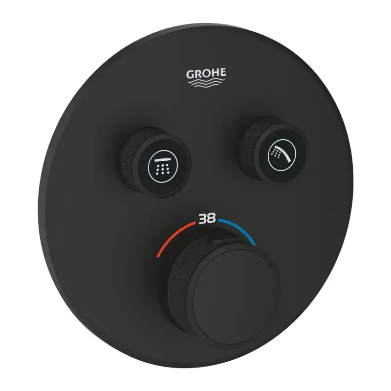 Grohe Grohtherm SmartControl Bateria wannowo-prysznicowa termostatyczna podtynkowa phantom black 29507KF0