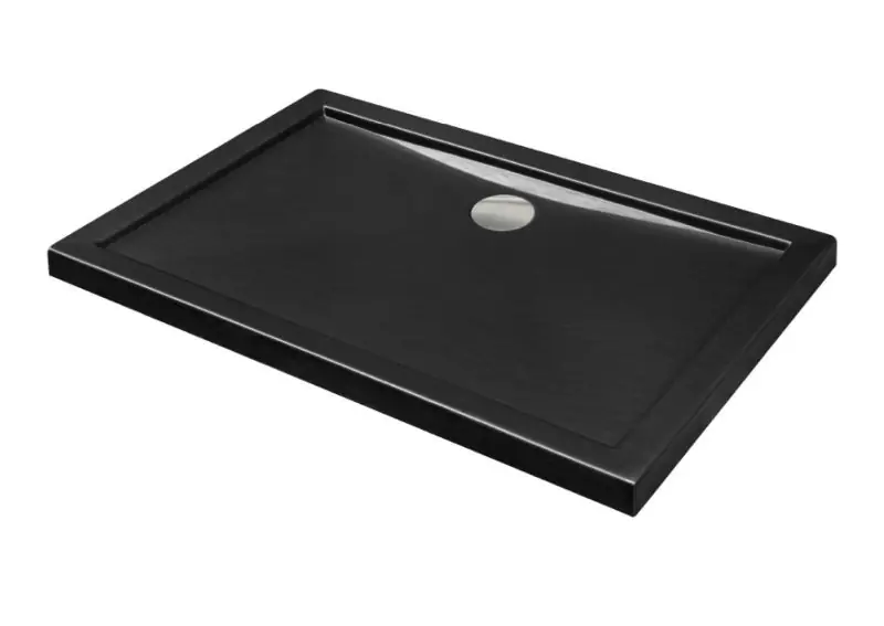 Besco Alpina SlimLine Stone Effect New Brodzik prostokątny 120x90 cm czarny BAA-129-PCN