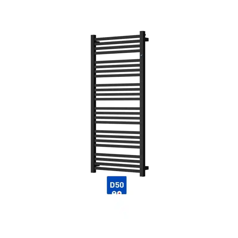 Instal Projekt Stick D50 grzejnik 50x185 cm podłączenie dolne środkowe czarny mat STI-50/190D50C31