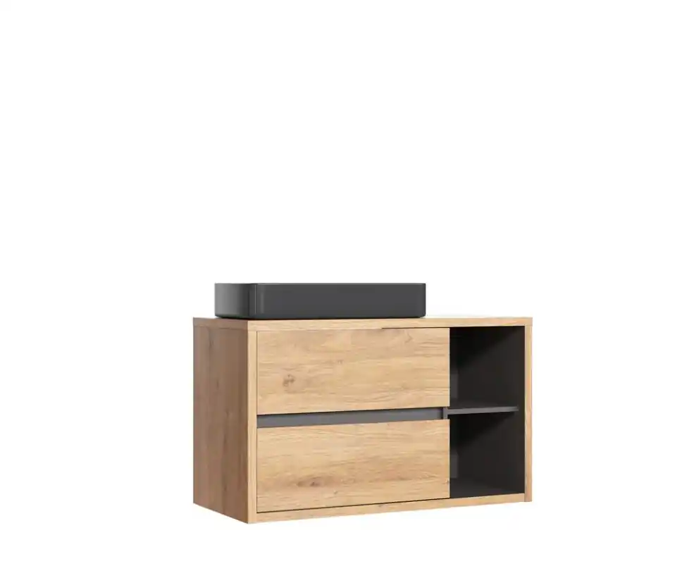 Comad Devon Szafka podumywalkowa 100x45,5x59,8 cm dąb shetland/grafit DEVON823-100CMFSC