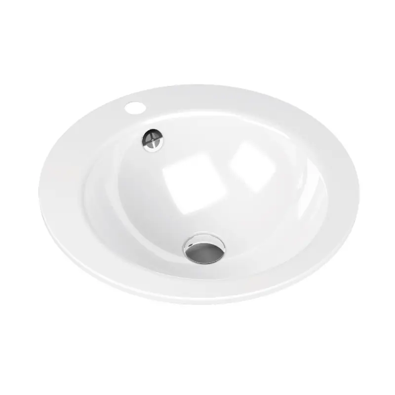 Kaldewei Object R Umywalka wpuszczana w blat 47,5 cm jednostronnie emaliowana biała 912306010001