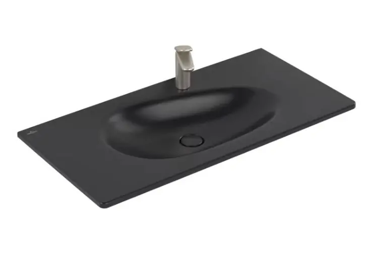 Villeroy & Boch Antao Umywalka meblowa 100x50 cm z otworem na baterię czarny mat z powłoką CeramicPlus 4A76A2R7
