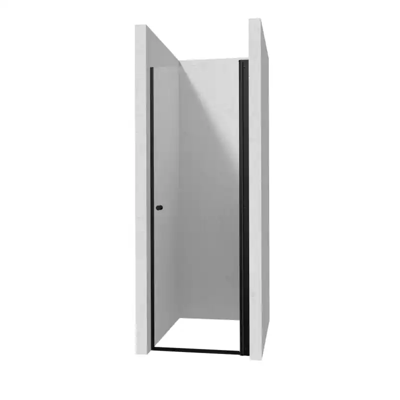 Deante Kerria Plus Drzwi prysznicowe wahadłowe 60x200 cm profile czarny mat szkło przezroczyste KTSWN46P