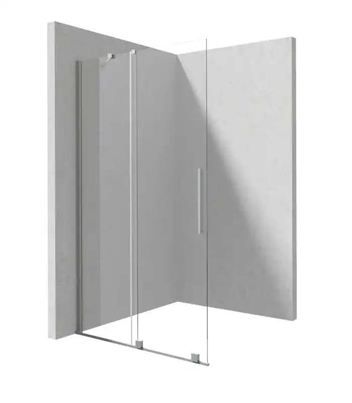 Deante Prizma Kabina prysznicowa walk-in 100x195 cm profile stal szczotkowana szkło transparentne KTJ_F30R