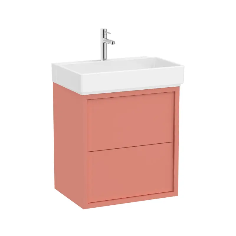Roca Tura Unik Zestaw szafka podumywalkowa 60x43x60 cm terakota + umywalka meblowa biała A852026560