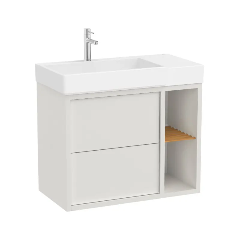 Roca Tura Unik Zestaw szafka podumywalkowa 80x43x60 cm biały mat + umywalka meblowa biała A852028558