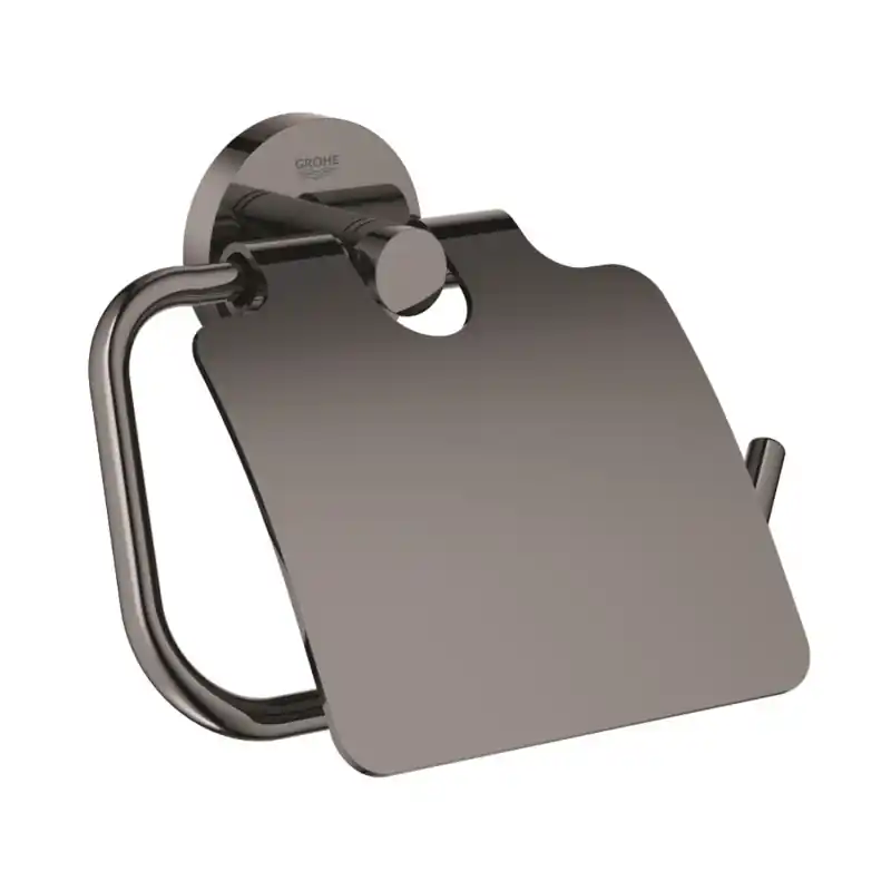 Grohe Essentials Uchwyt na papier toaletowy z pokrywą hard graphite 40367A01