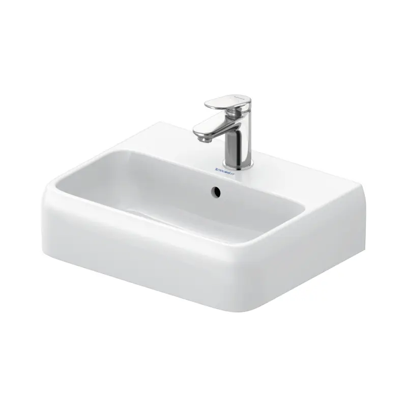 Duravit Qatego Umywalka wisząca 45x35 cm z otworem na baterię biały Alpin 0746450000