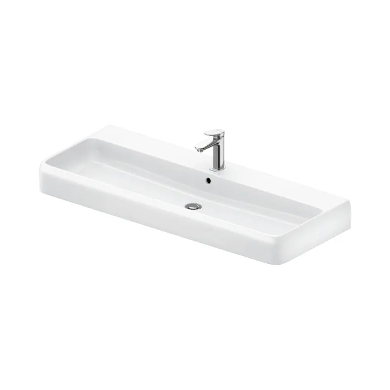 Duravit Qatego Umywalka meblowa 120x47 cm z otworem na baterię z przelewem szlifowany spód biały Alpin 2382120027