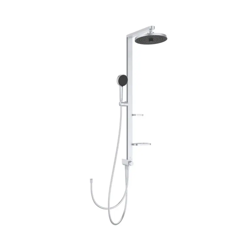 Ideal Standard Alu+ Zestaw prysznicowy natynkowy z deszczownicą srebrny BD585SI
