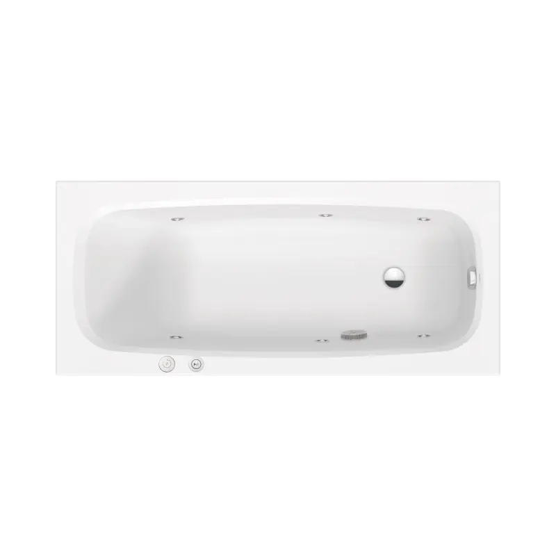Duravit Aurena Wanna z hydromasażem 160x70 cm Jet-System biały satynowy mat 760546BA0JS1000