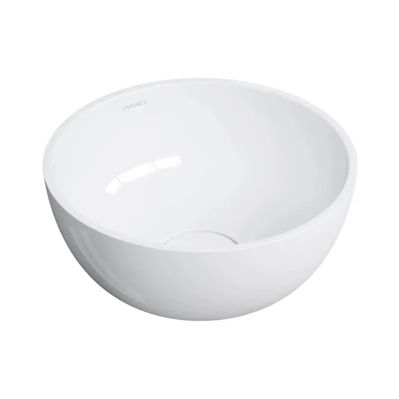 Omnires Shell M+ Umywalka nablatowa 35 cm biała SHELL350UNBP