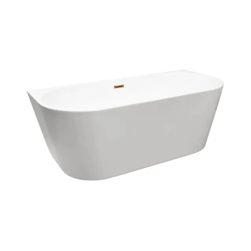 Balneo Viva Wanna wolnostojąca 150x75 cm przyścienna biała + syfon klik klak miedziany J0101060102-1